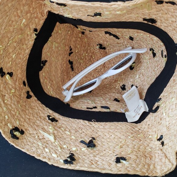Kate Spade 'That's Bananas' Embroidered Sun Hat, Natural - Picture 11 of 13